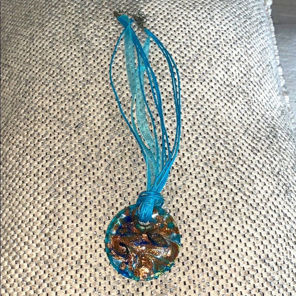 Turquoise Glass Necklace